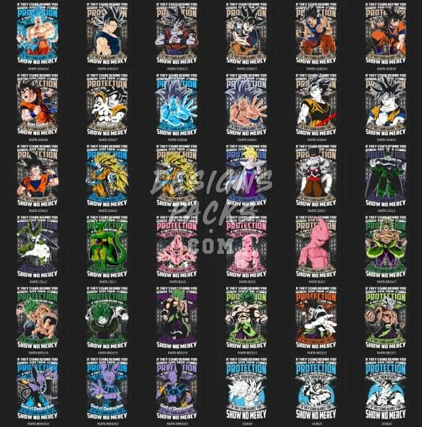 77 Dragon Ball Designs Bundle PNG PSD