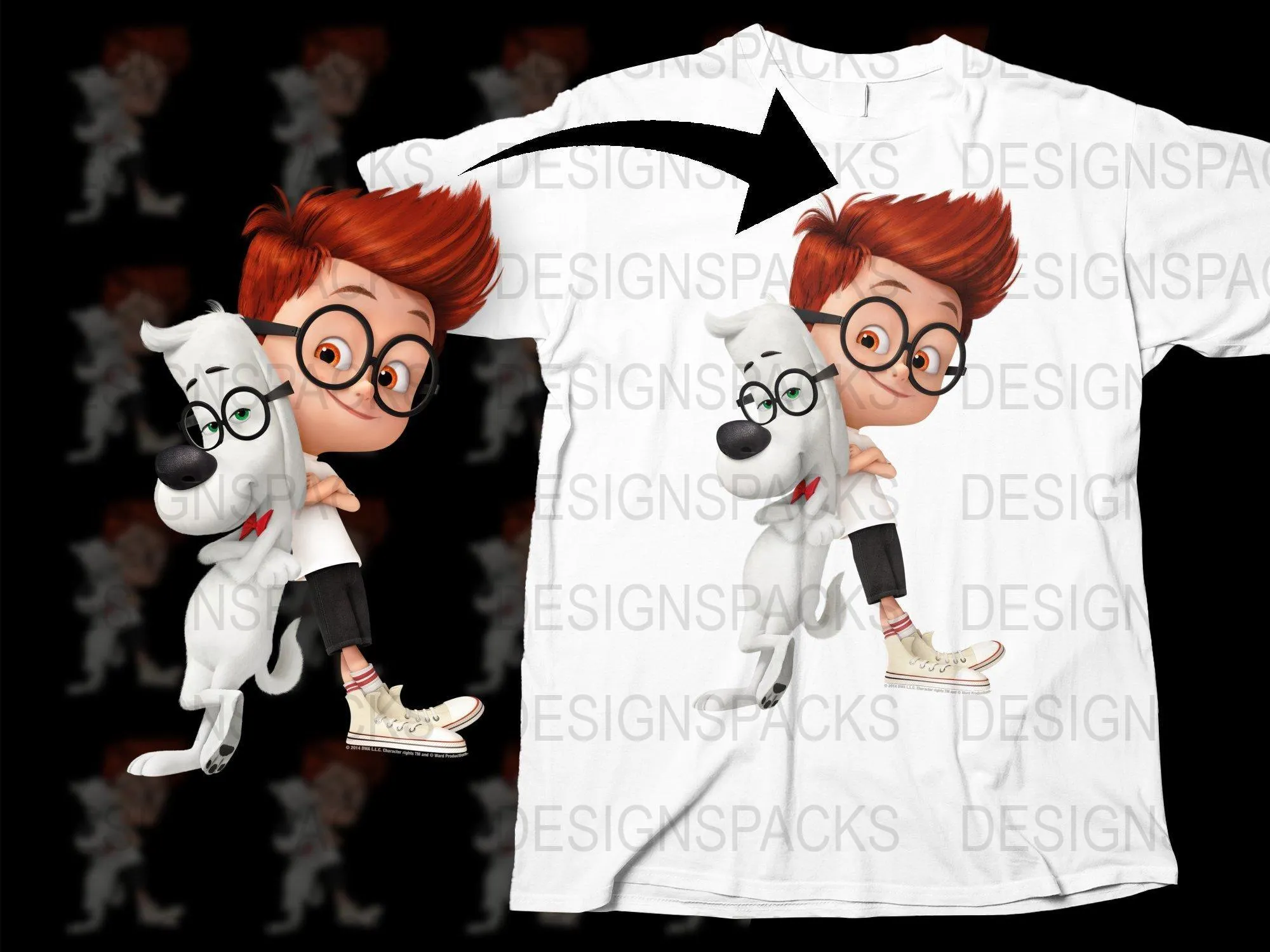 Adorable Mr. Peabody and Sherman Kids Png Digital Download