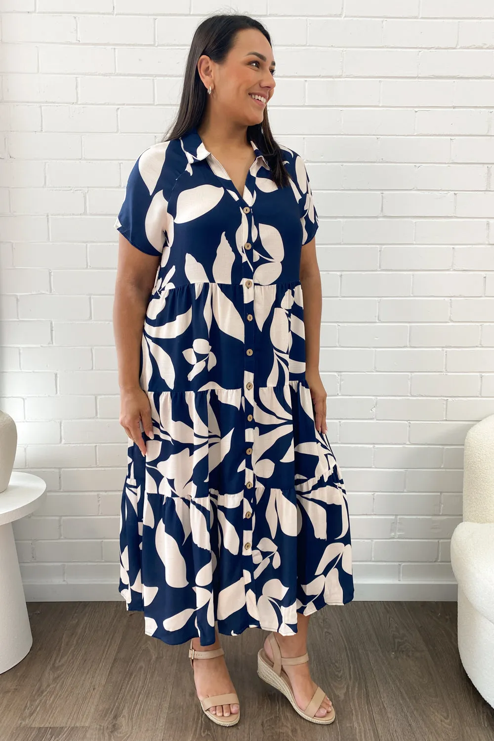 Alyssa Midi Print Dress