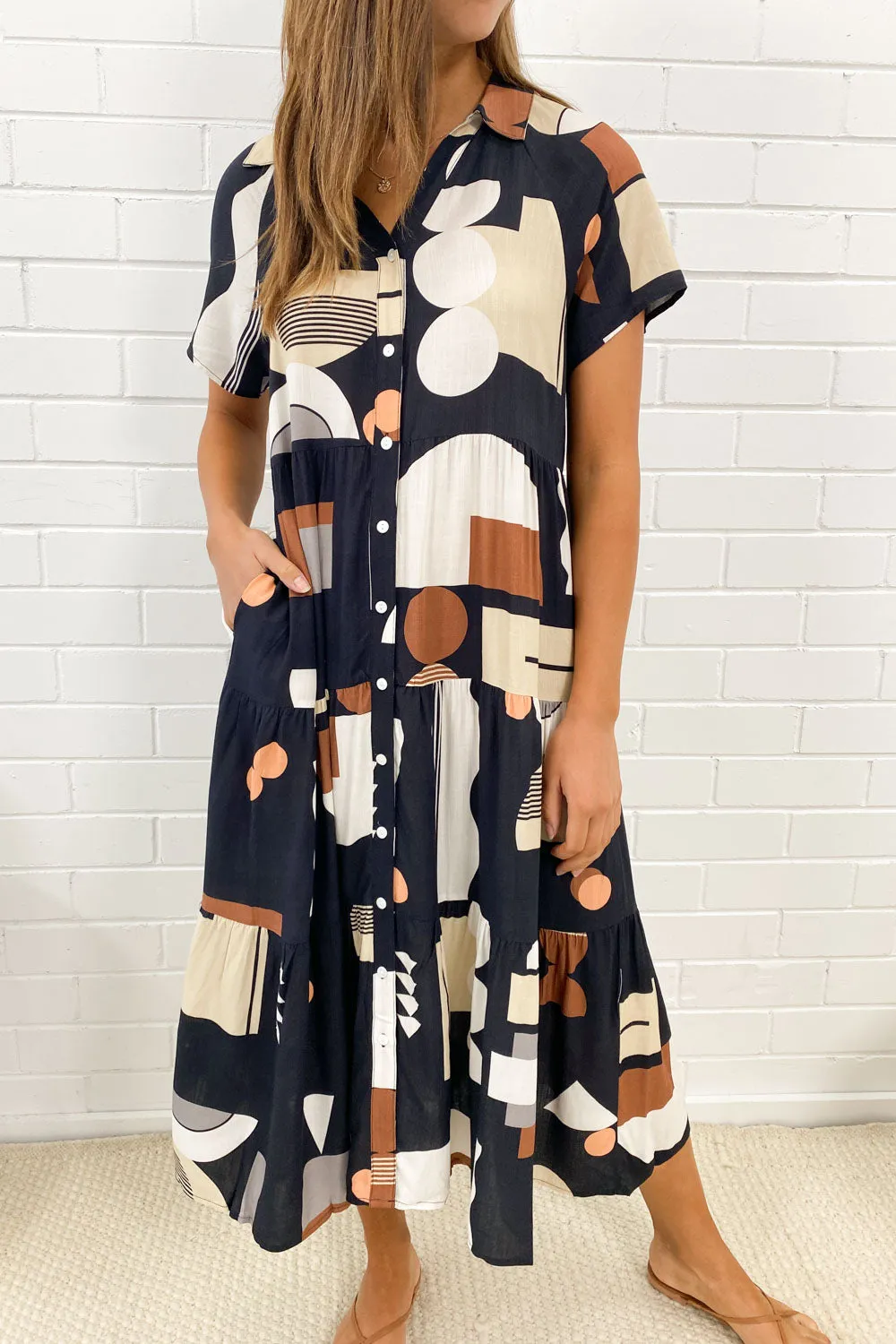 Alyssa Midi Print Dress