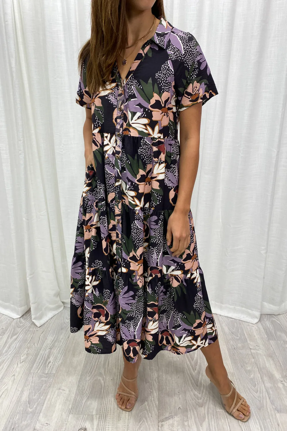 Alyssa Midi Print Dress