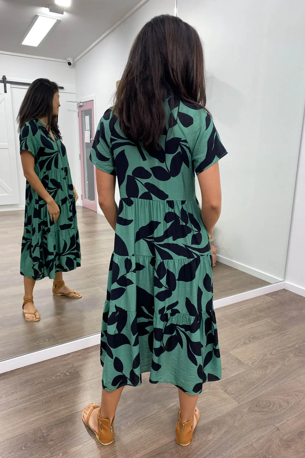 Alyssa Midi Print Dress