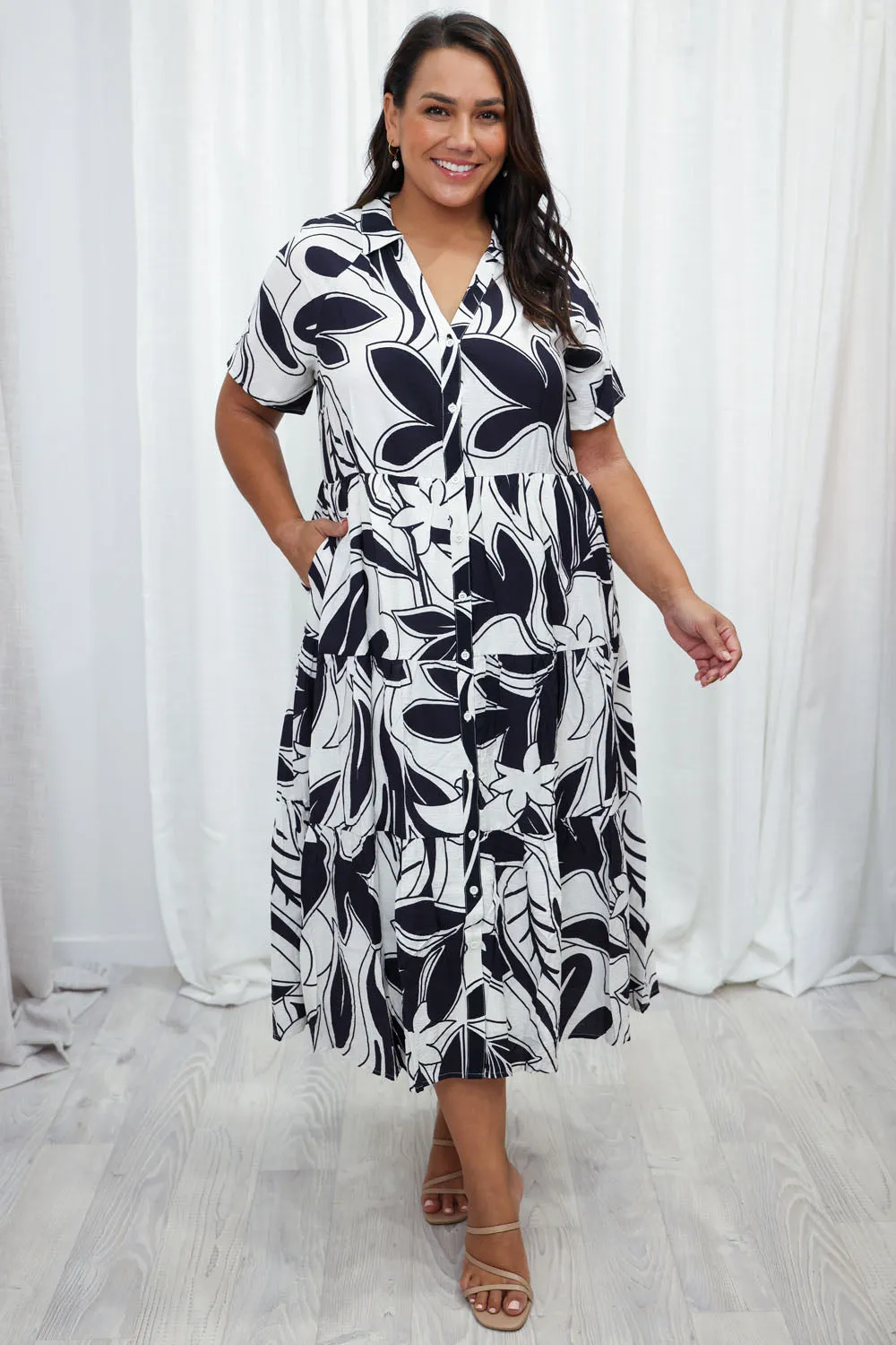 Alyssa Midi Print Dress