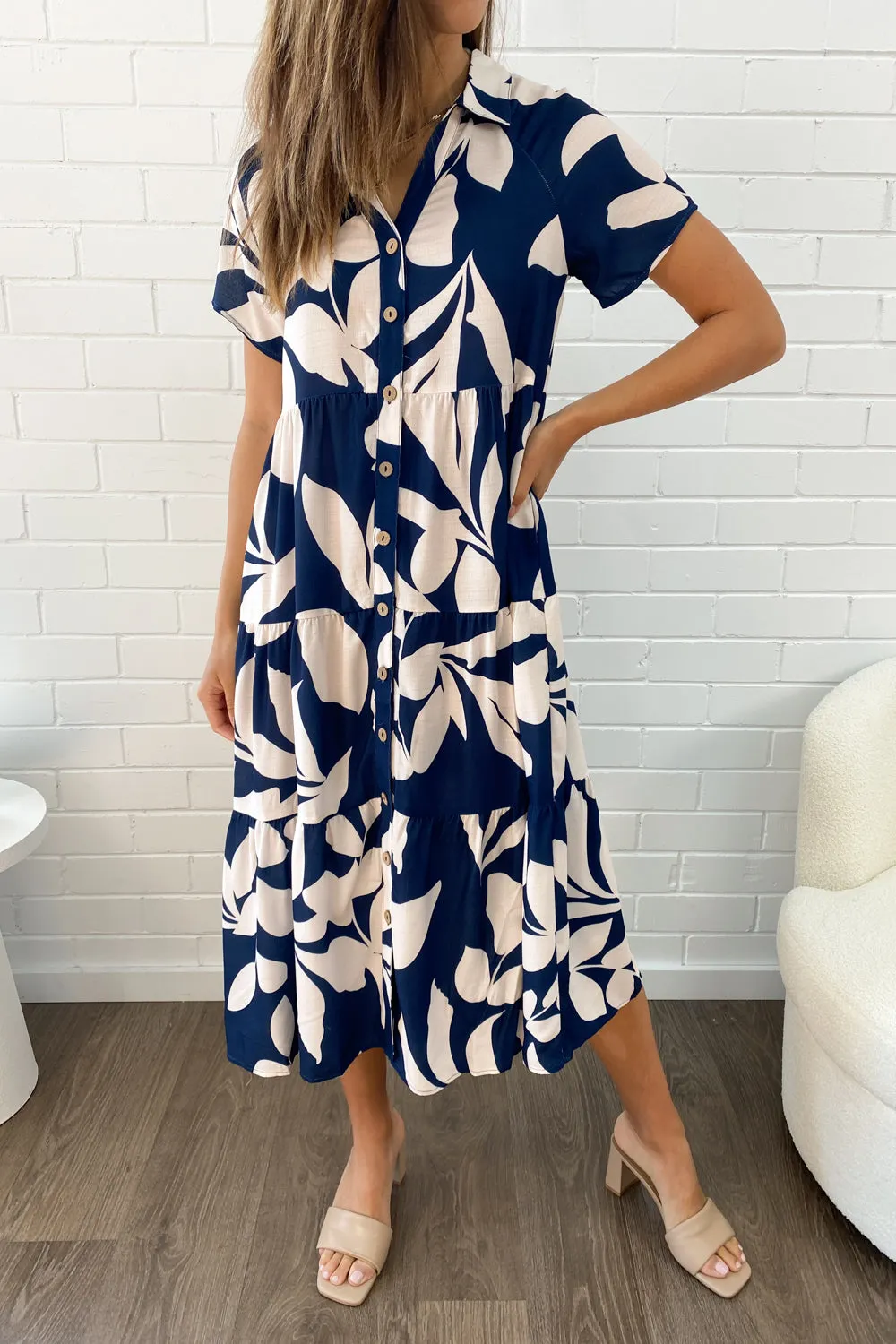 Alyssa Midi Print Dress