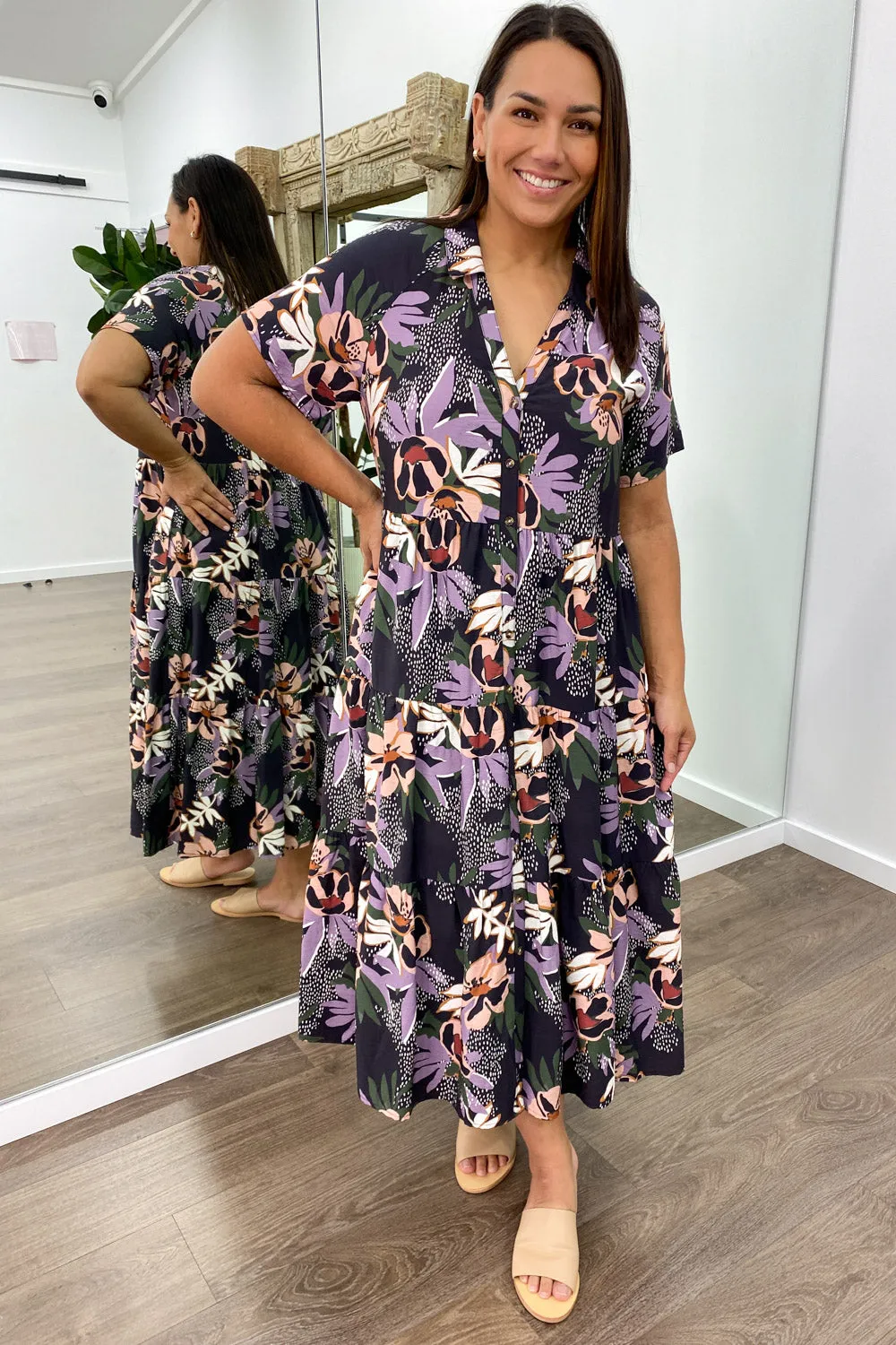 Alyssa Midi Print Dress