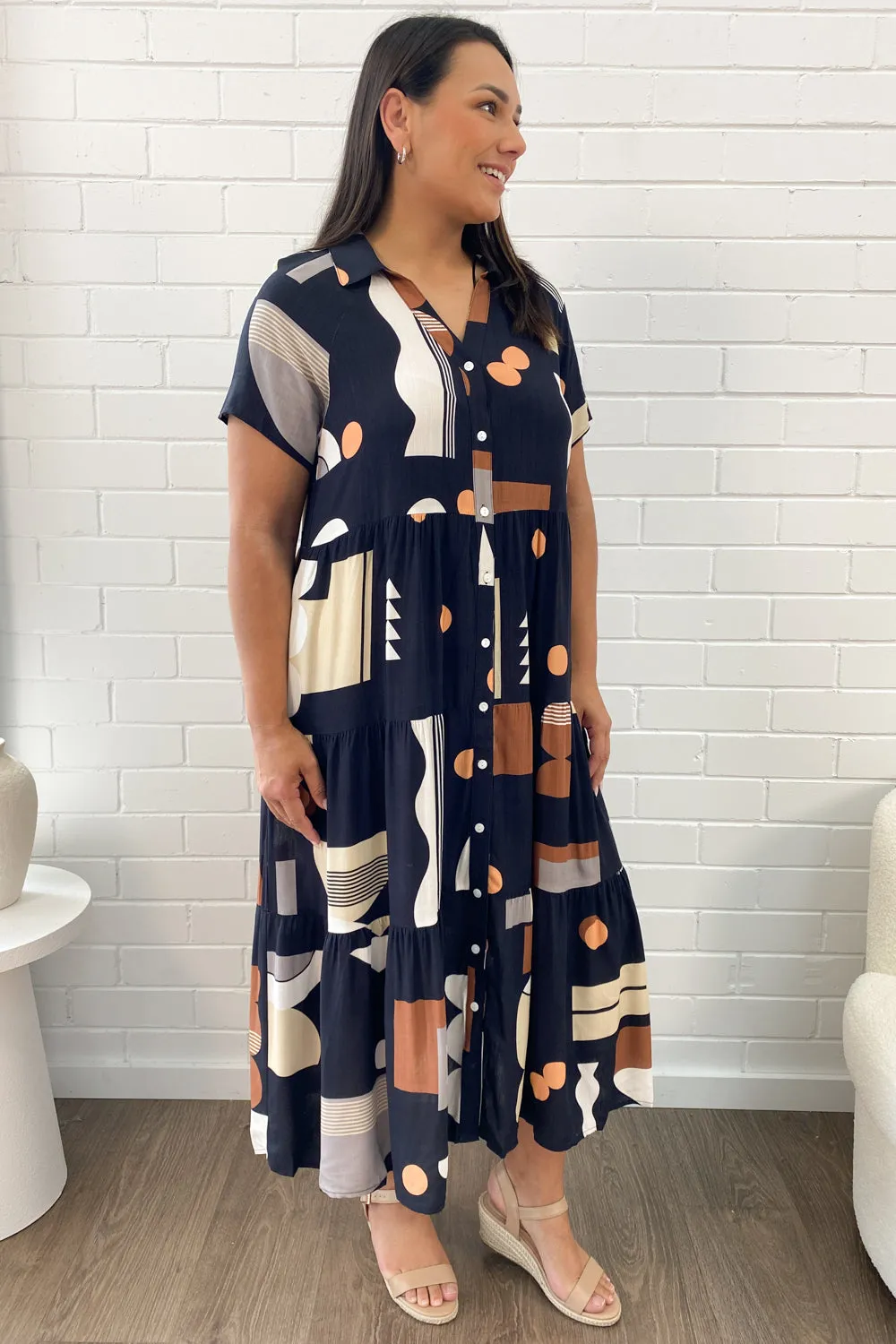 Alyssa Midi Print Dress