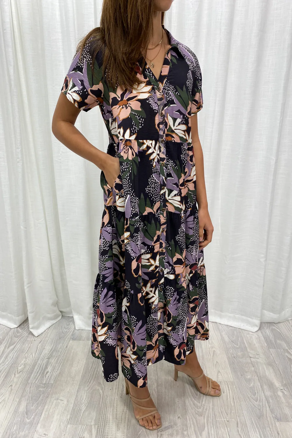 Alyssa Midi Print Dress