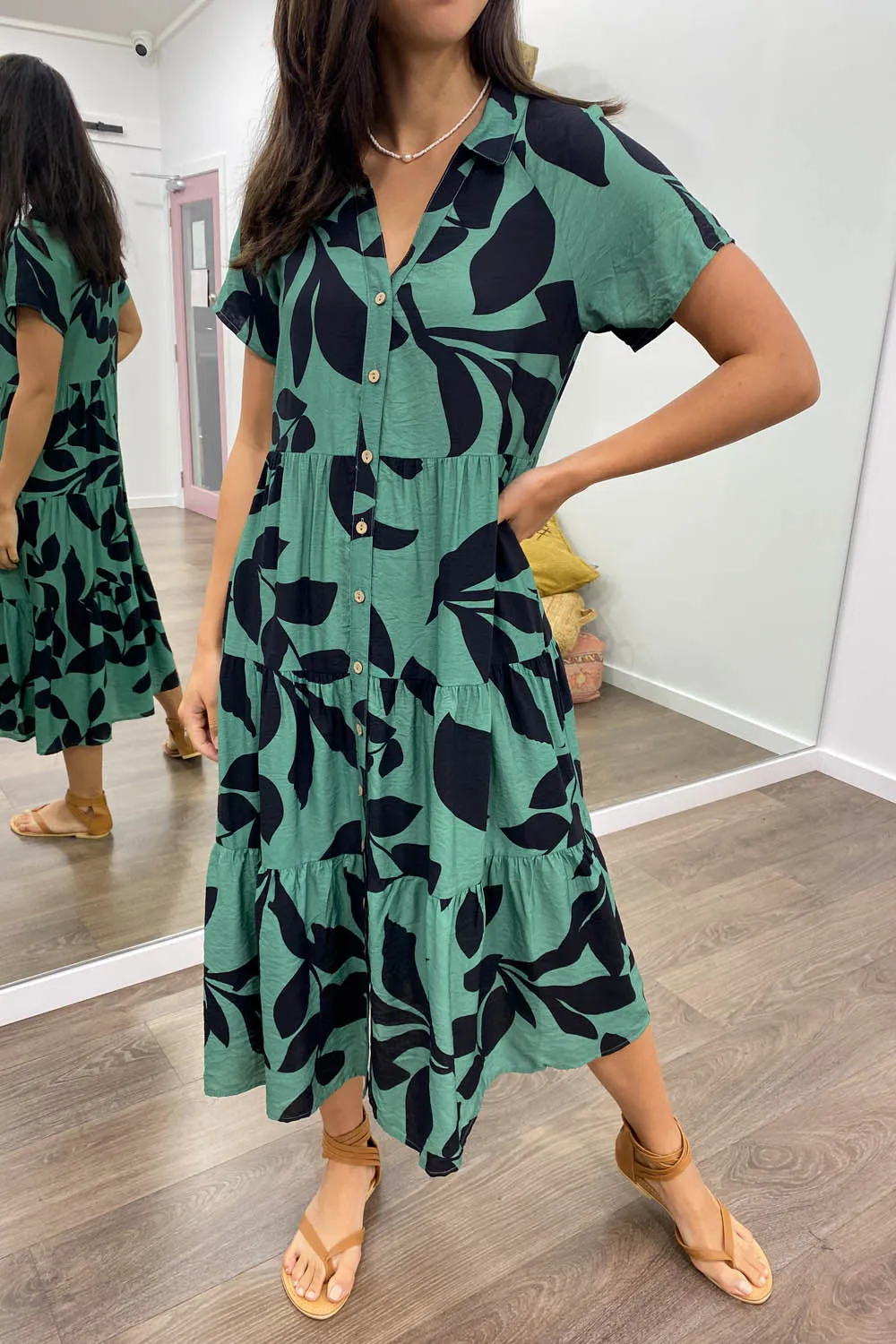 Alyssa Midi Print Dress