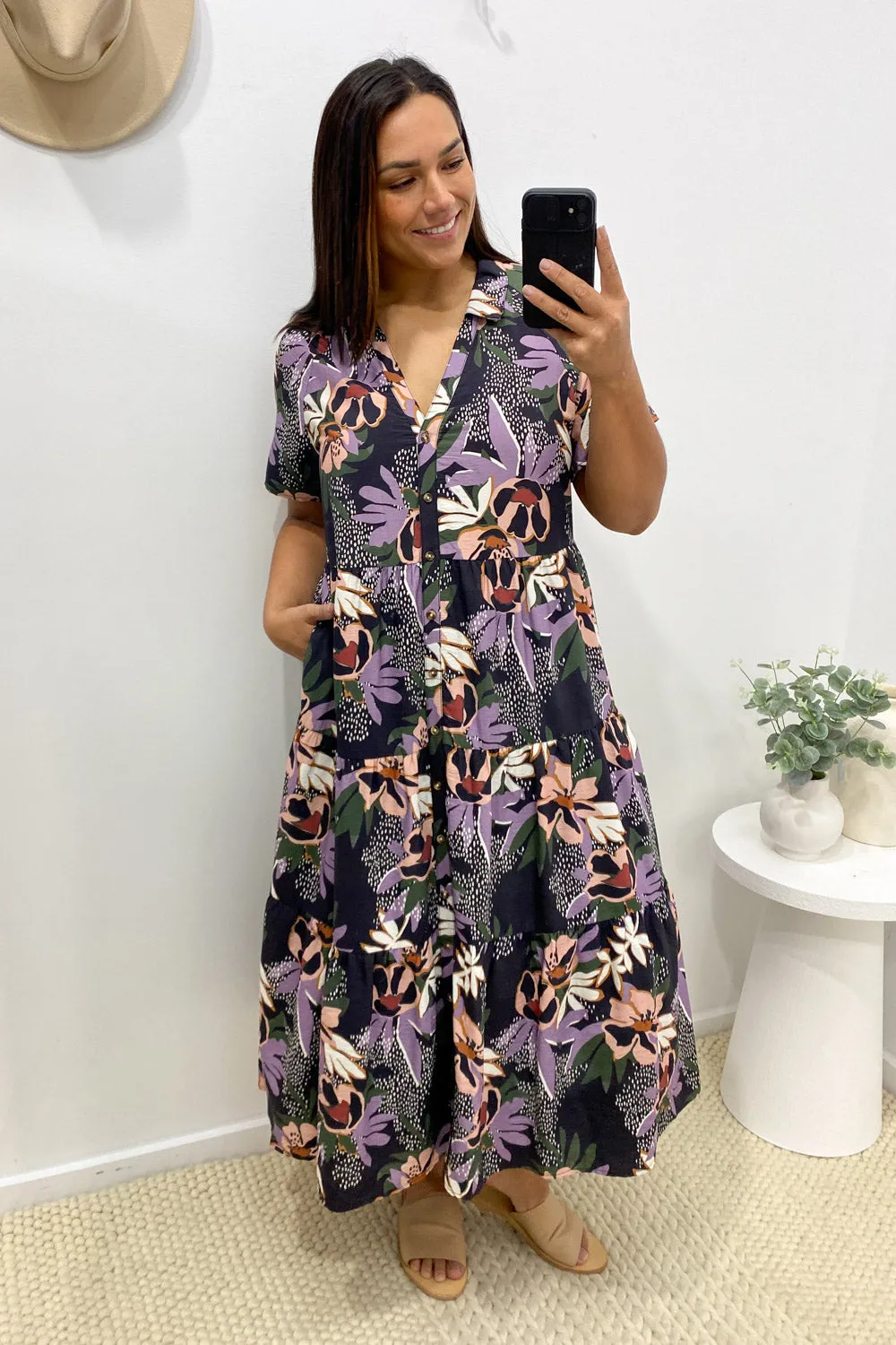 Alyssa Midi Print Dress