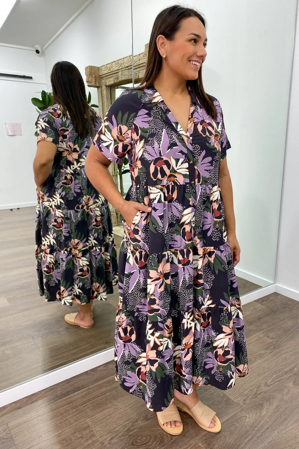 Alyssa Midi Print Dress