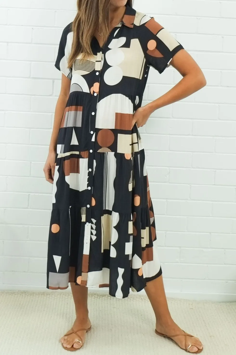 Alyssa Midi Print Dress