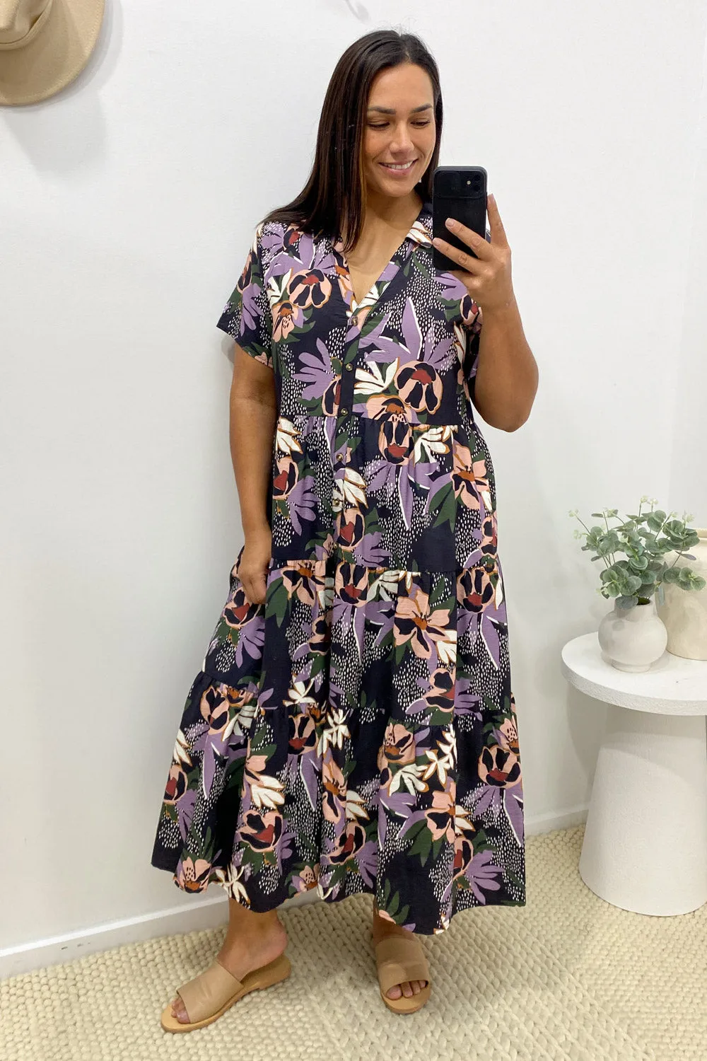 Alyssa Midi Print Dress