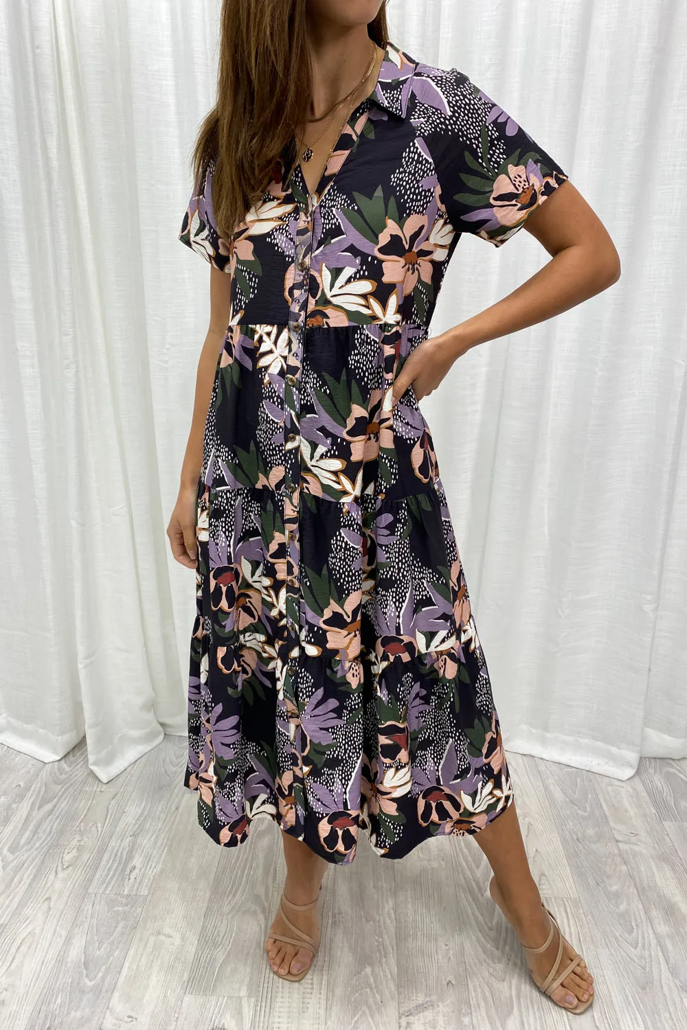 Alyssa Midi Print Dress