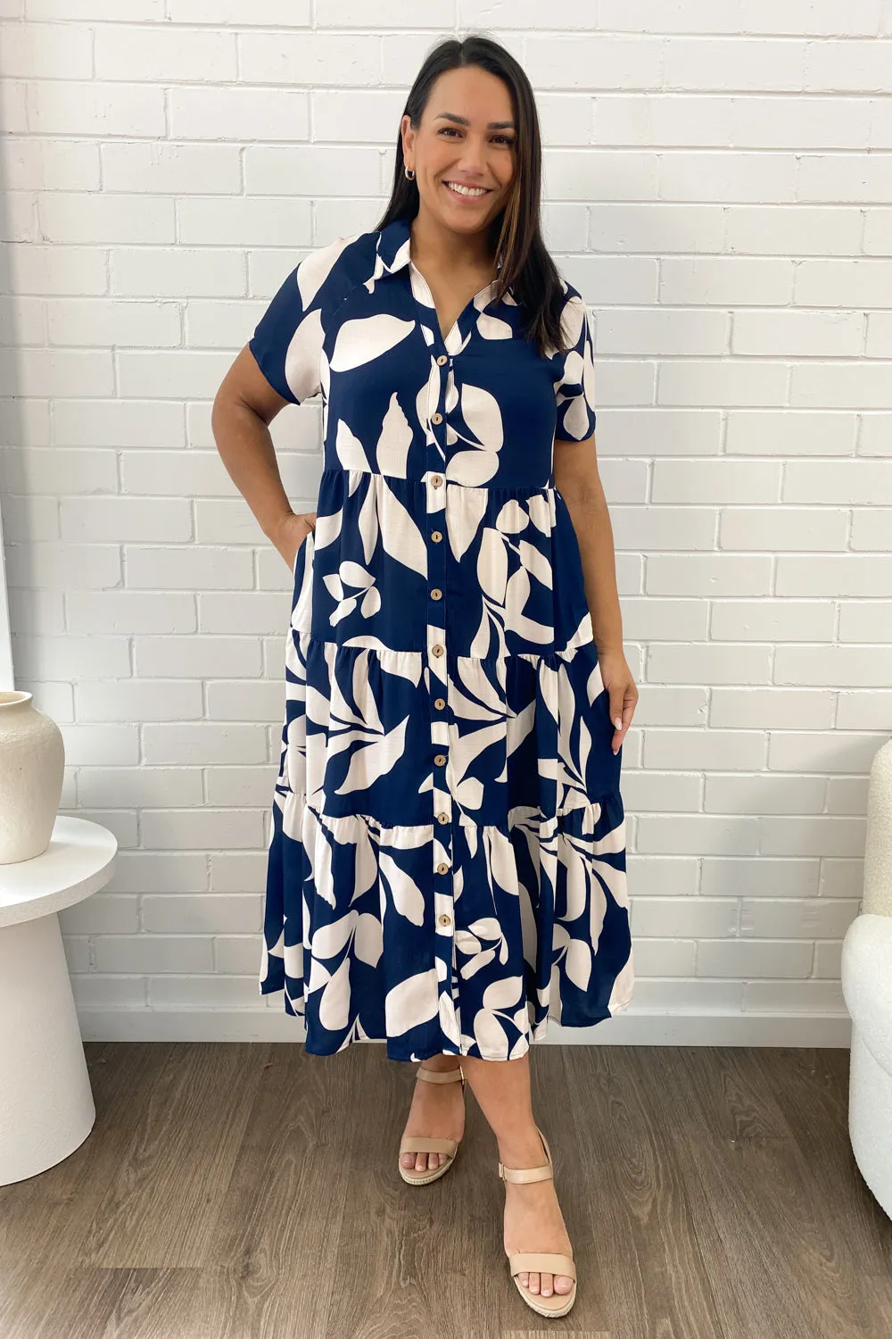 Alyssa Midi Print Dress