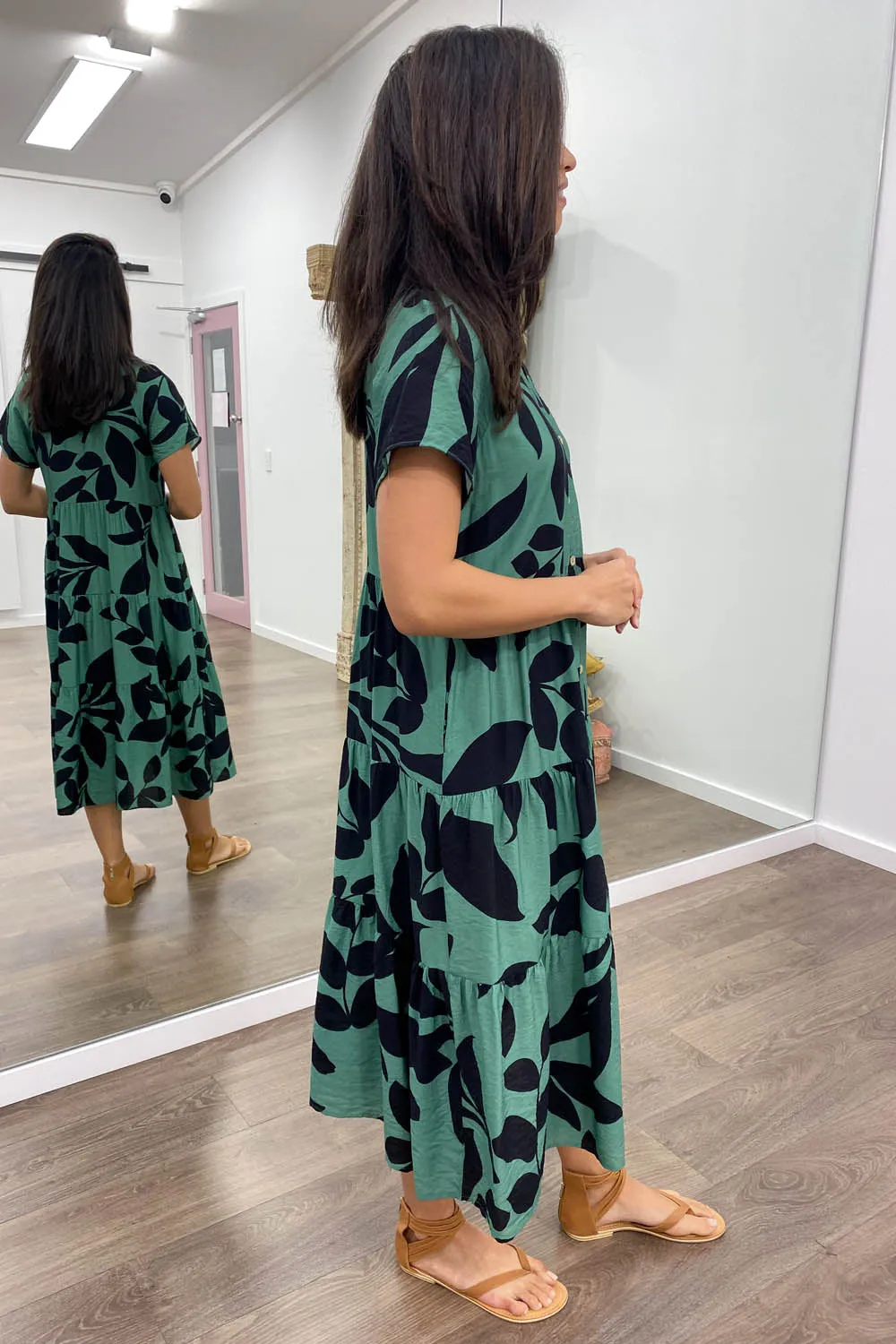 Alyssa Midi Print Dress