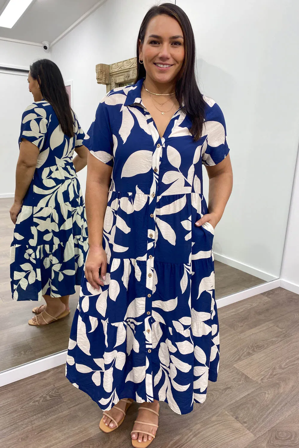 Alyssa Midi Print Dress