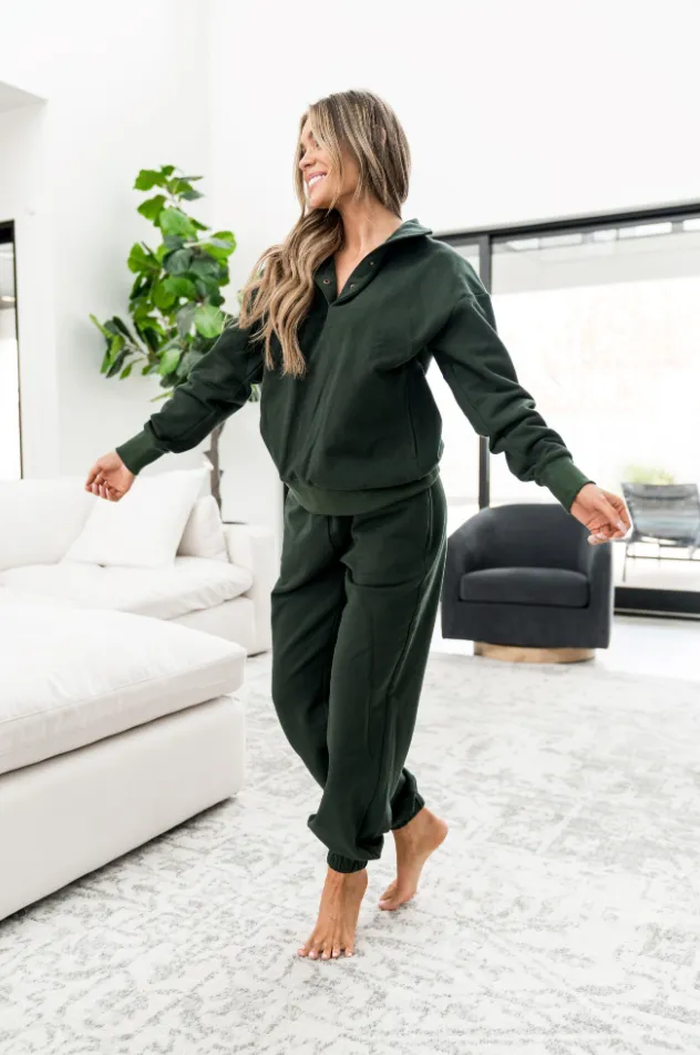 Ampersand Avenue Never Better Joggers - Forest Green