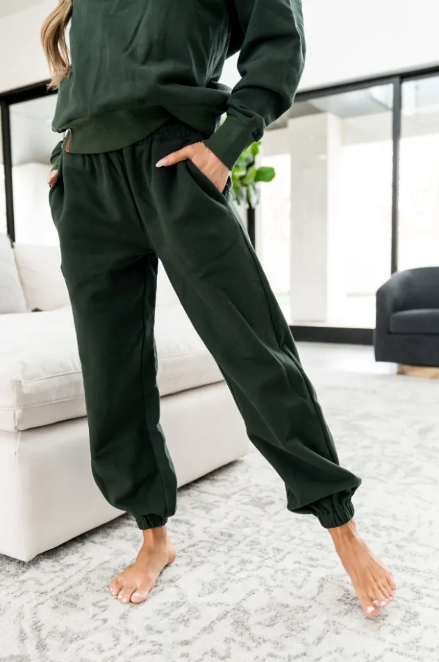 Ampersand Avenue Never Better Joggers - Forest Green