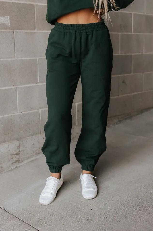 Ampersand Avenue Never Better Joggers - Forest Green