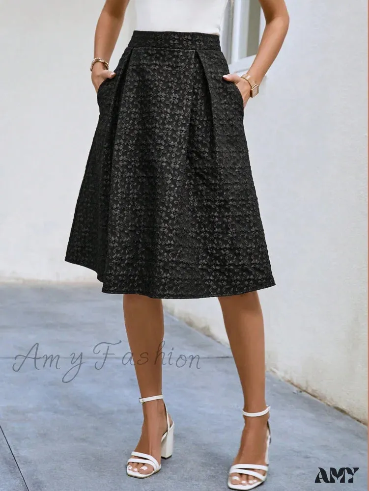 Amy Fashion - Slant Pocket Skirt