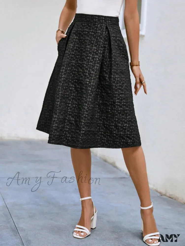 Amy Fashion - Slant Pocket Skirt