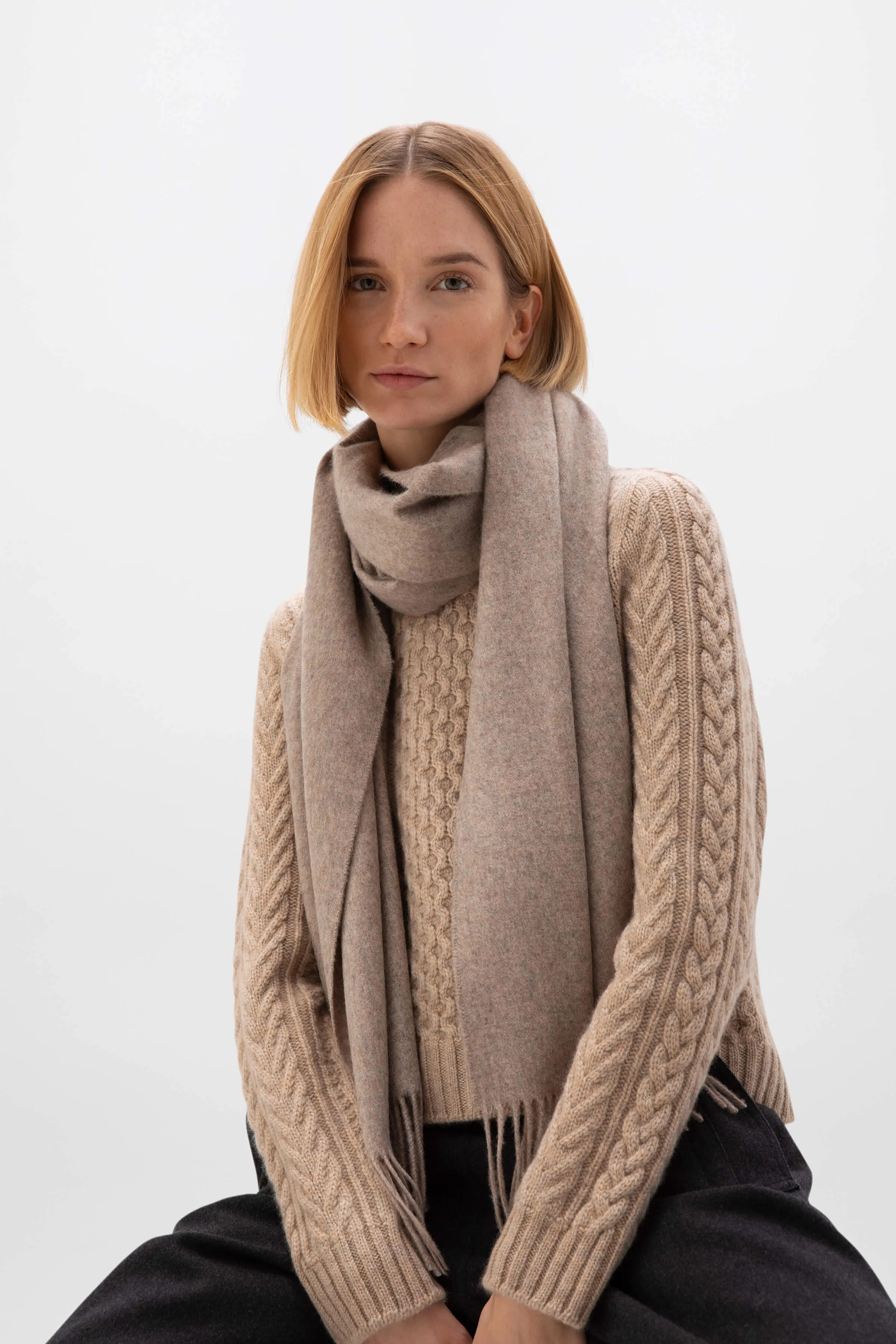 Ash Cashmere Stole