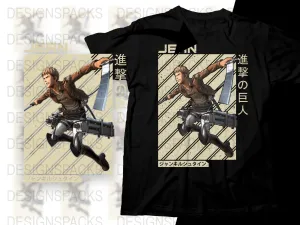 Attack on Titan Jean Jumping Action Pose Png Digital Download