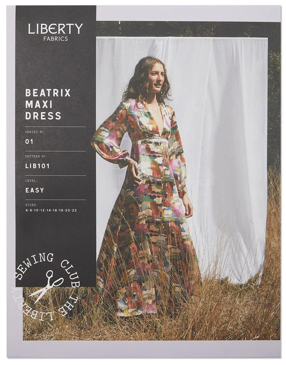 Beatrix Maxi Dress Sewing Pattern, Liberty Fabrics