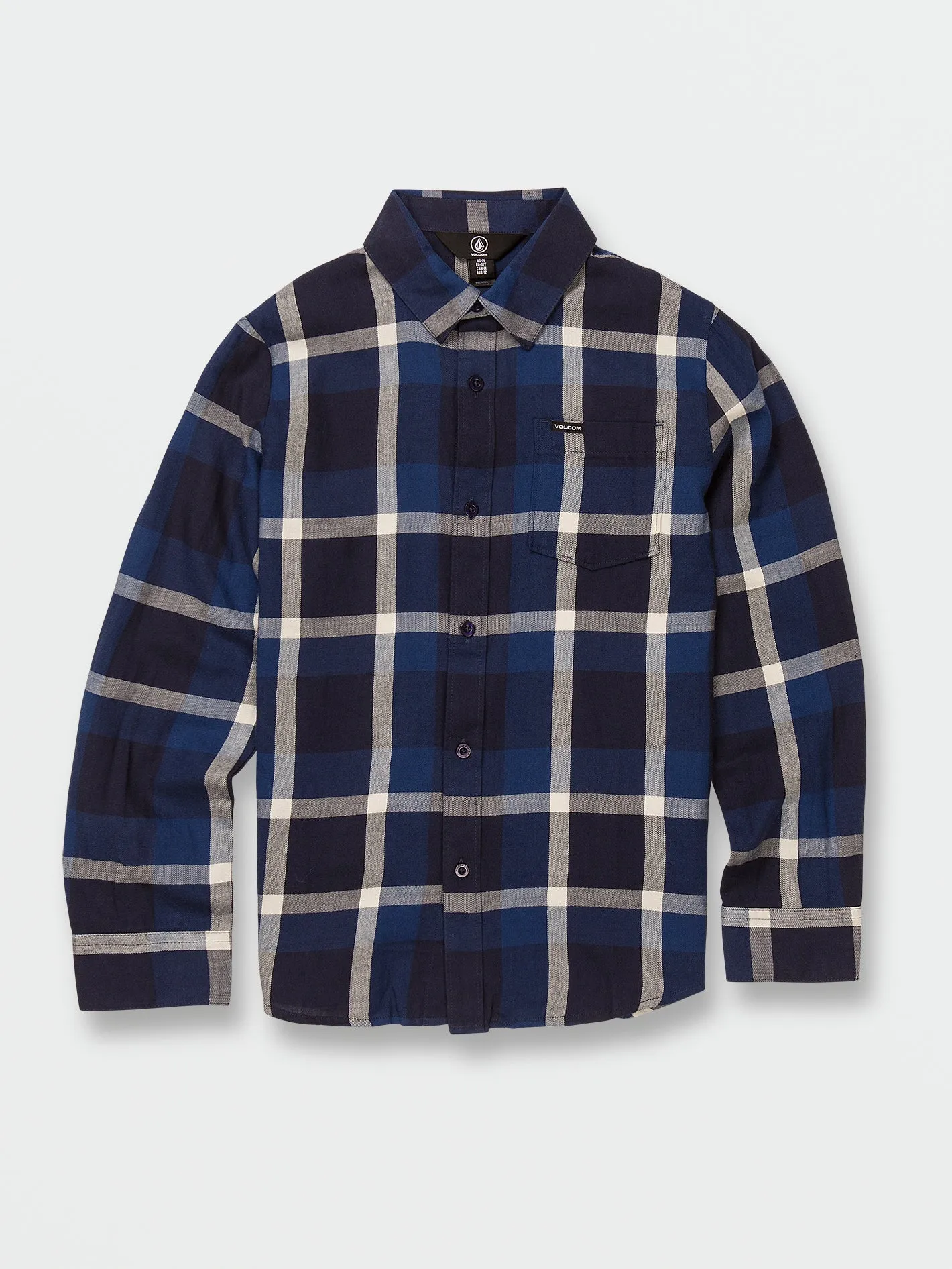 Big Boys Curwin Long Sleeve Flannel - Navy