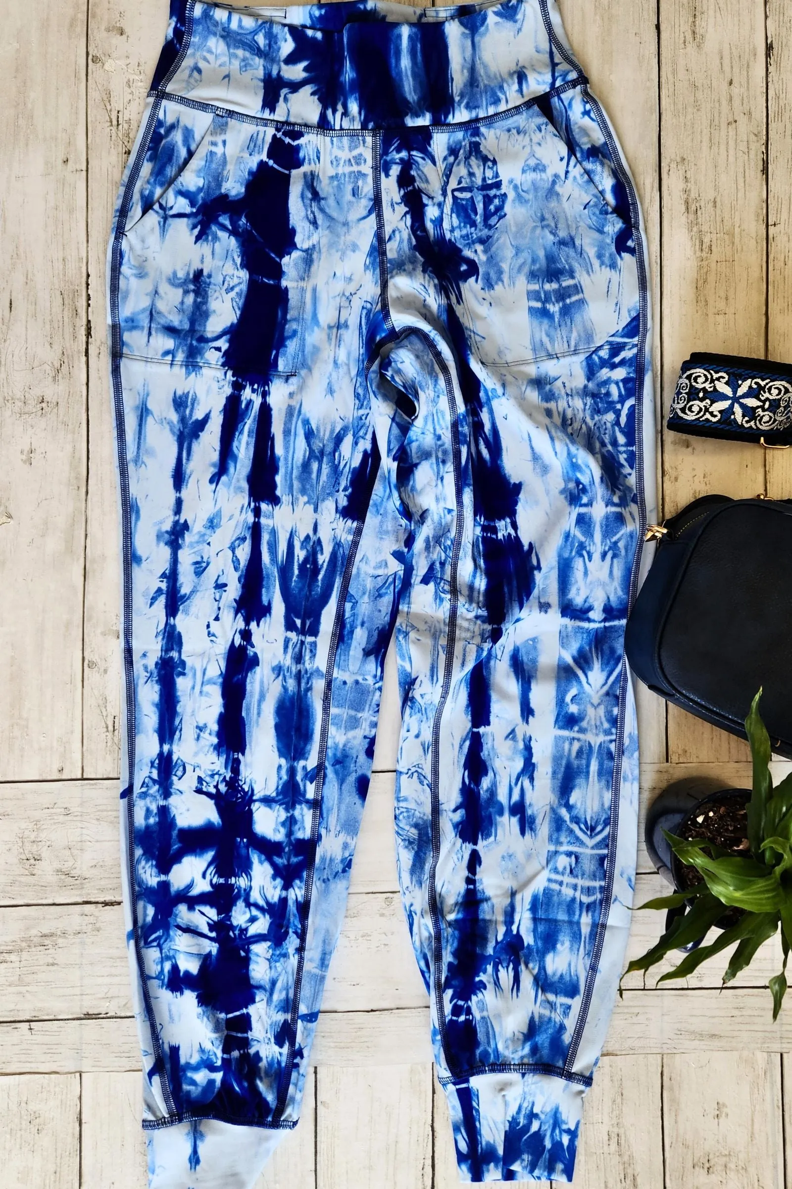 Blue Shibori Tie Dye Joggers