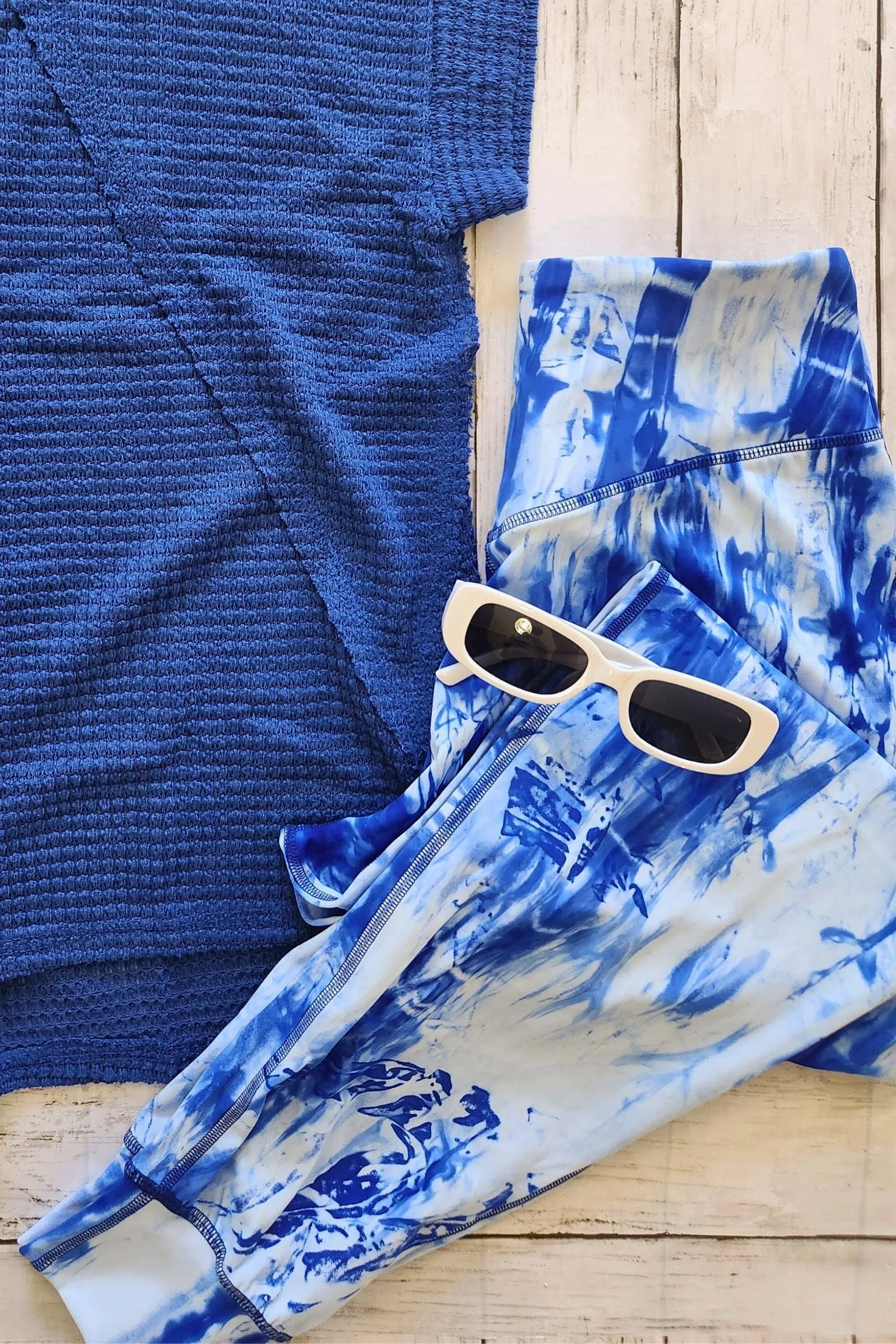 Blue Shibori Tie Dye Joggers