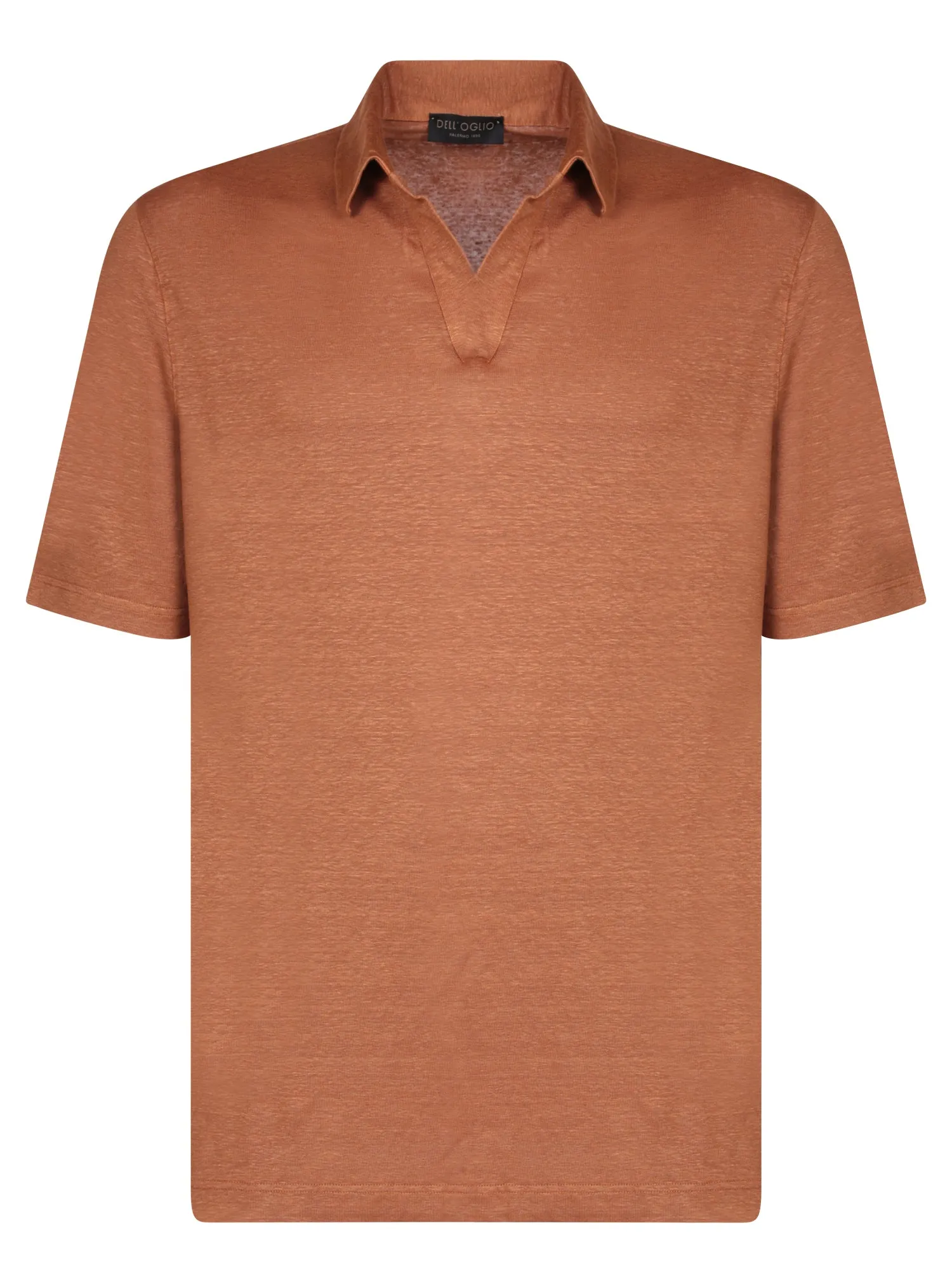 Burnt Linen Jersey Polo Shirt