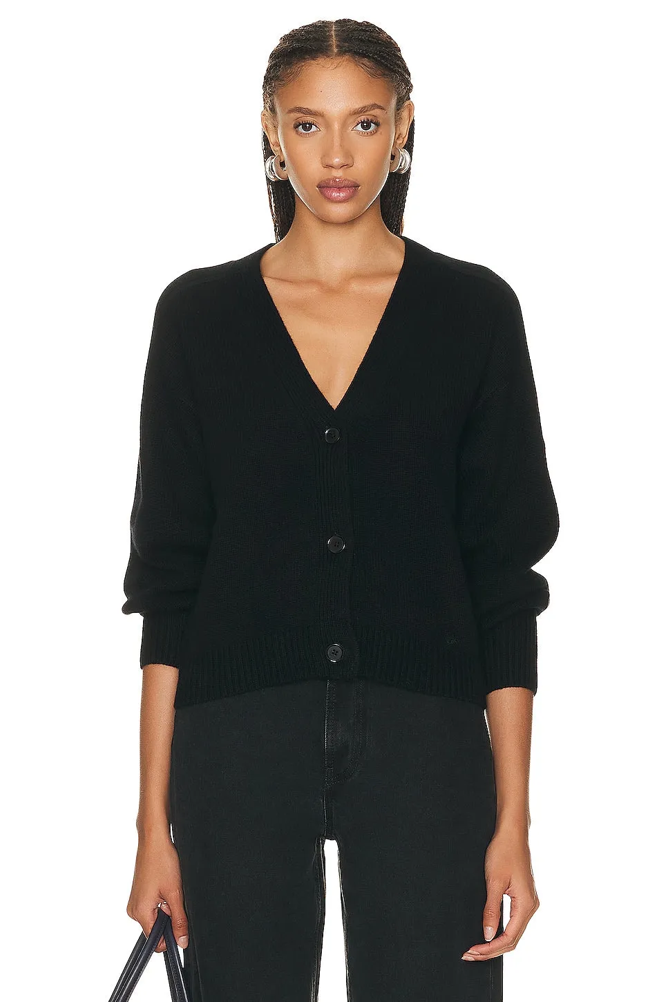 Cardigan Loulou Studio Zanzibar, black