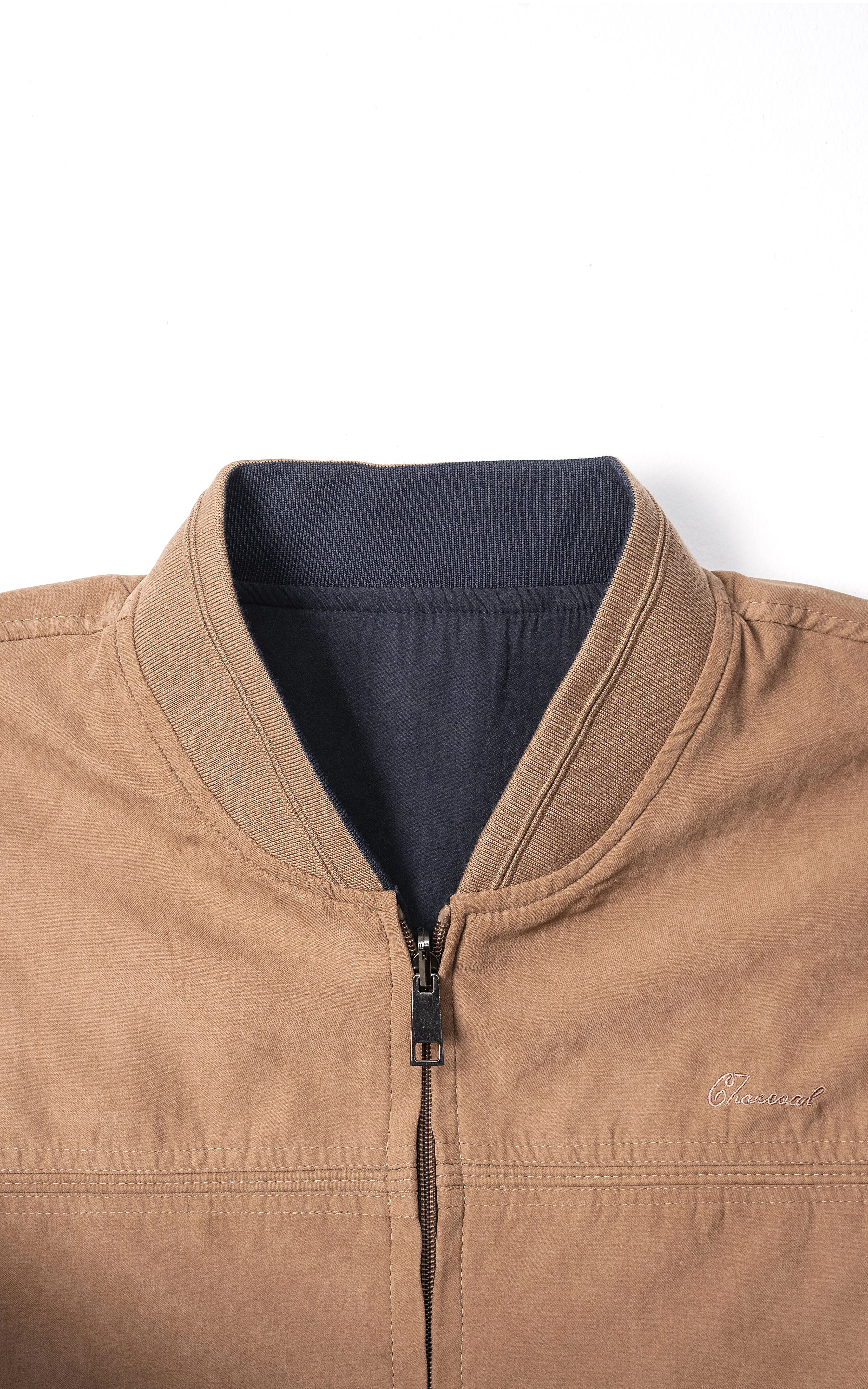 CLASSIC FIT REVERSIBLE JACKET KHAKI NAVY