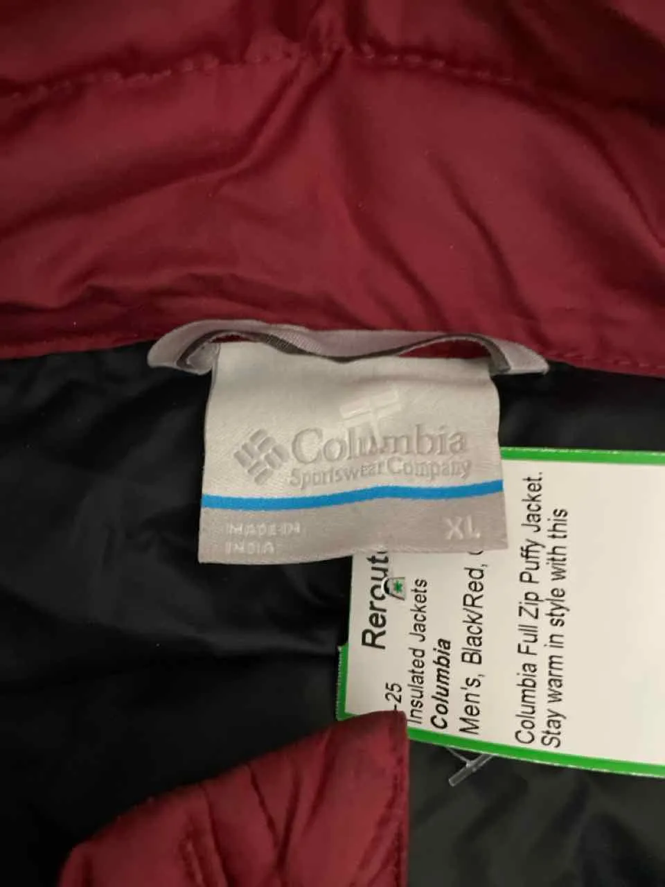 Columbia Puffy Jacket Men's  XL