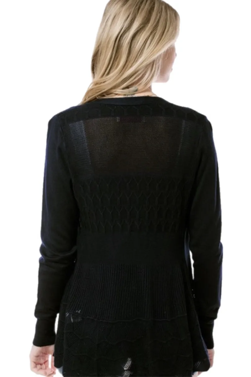 Crochet Cardigan Style 1070 in Black