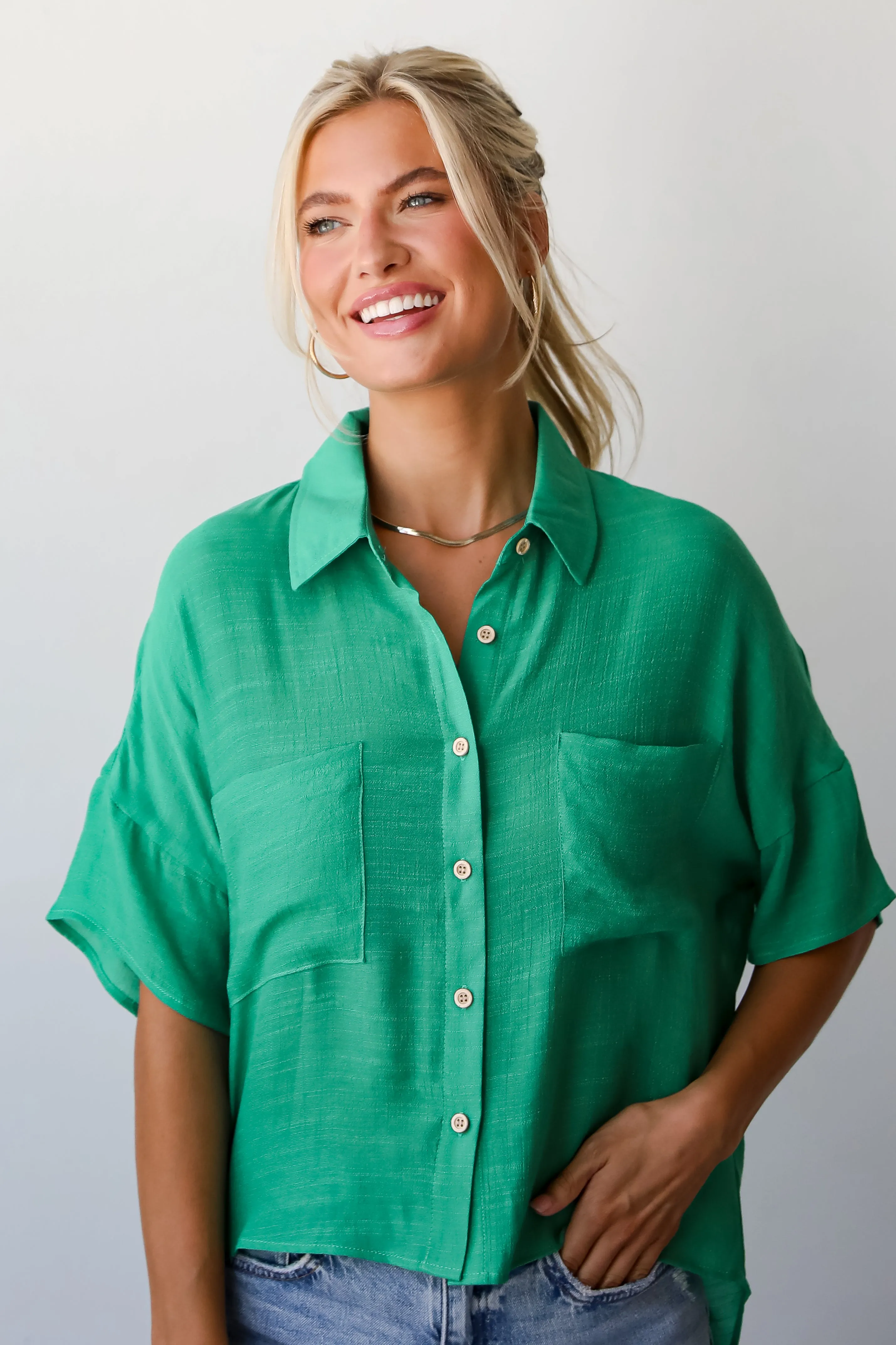 FINAL SALE - Enviable Poise Blouse - DU DEAL