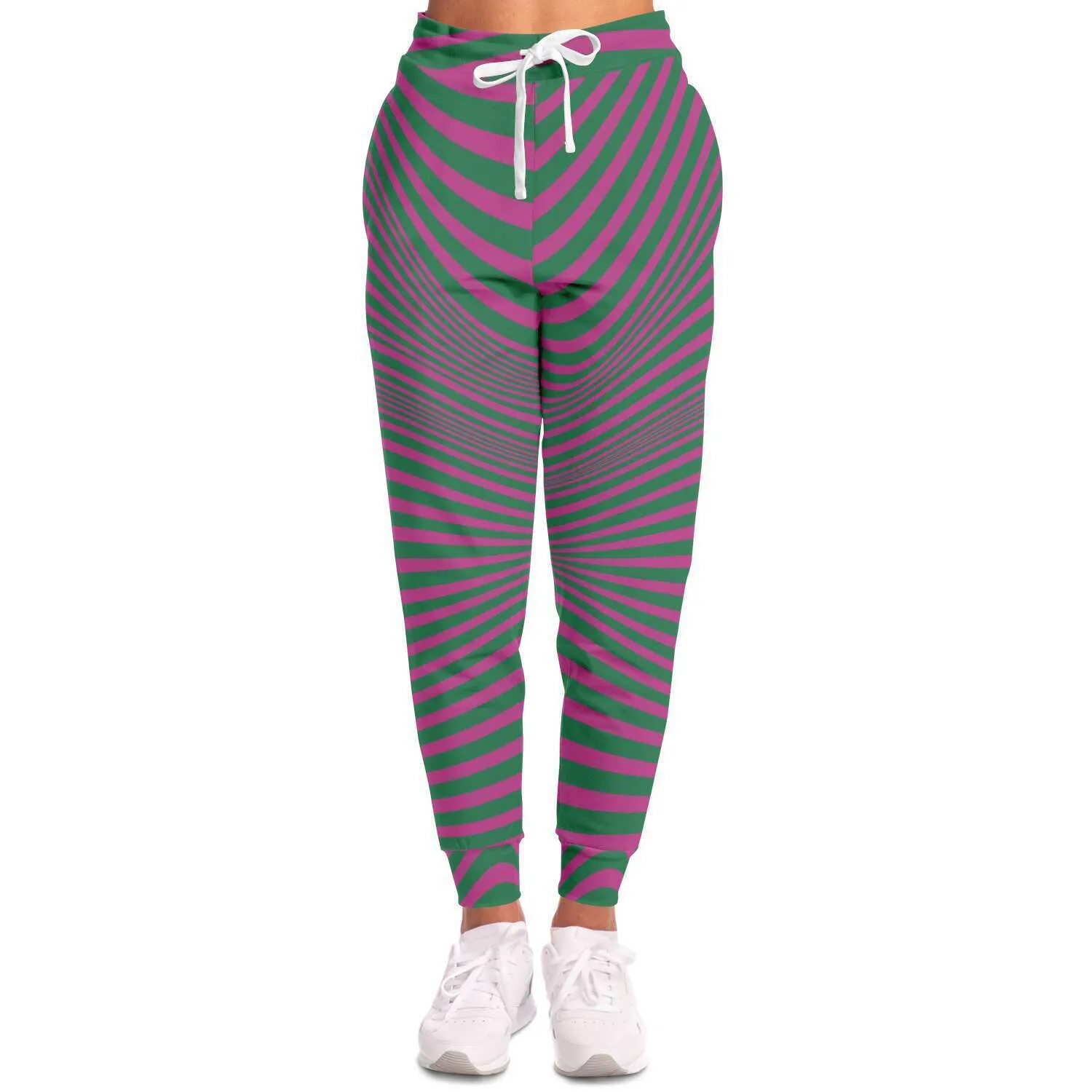 Fuchsia & Green Optical Unisex Fleece Joggers