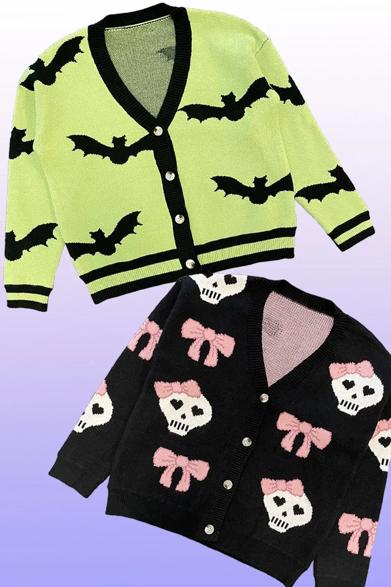 Halloween knit cardigans