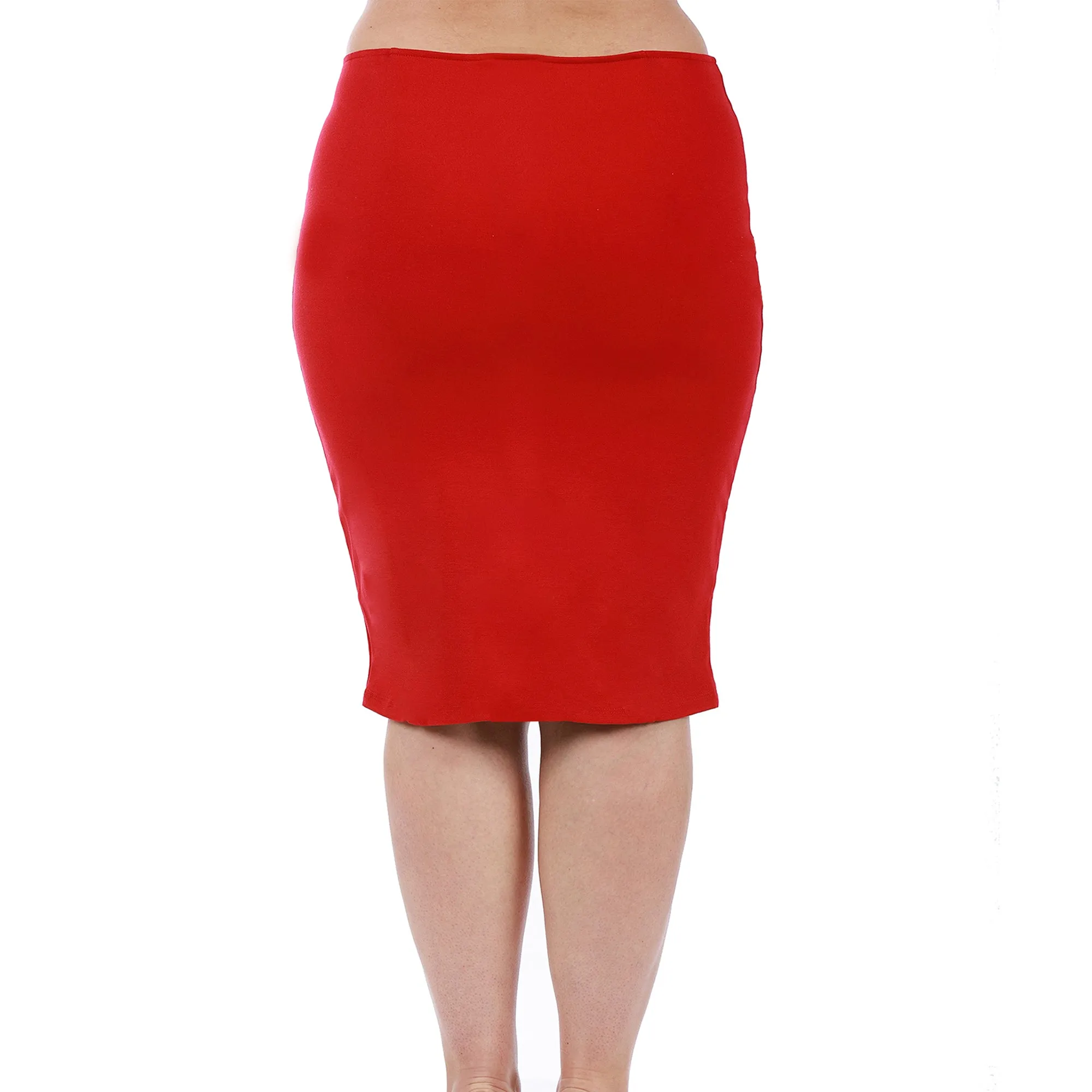 InstantFigure Curvy Plus Size Short Pencil Skirt 168024C