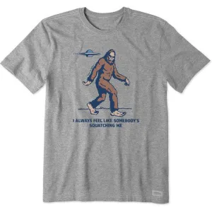 Life is Good Men's Somebody's Squatching Me Short Sleeve Crusher Tee