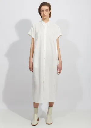 Linen Tuck Shirt Dress