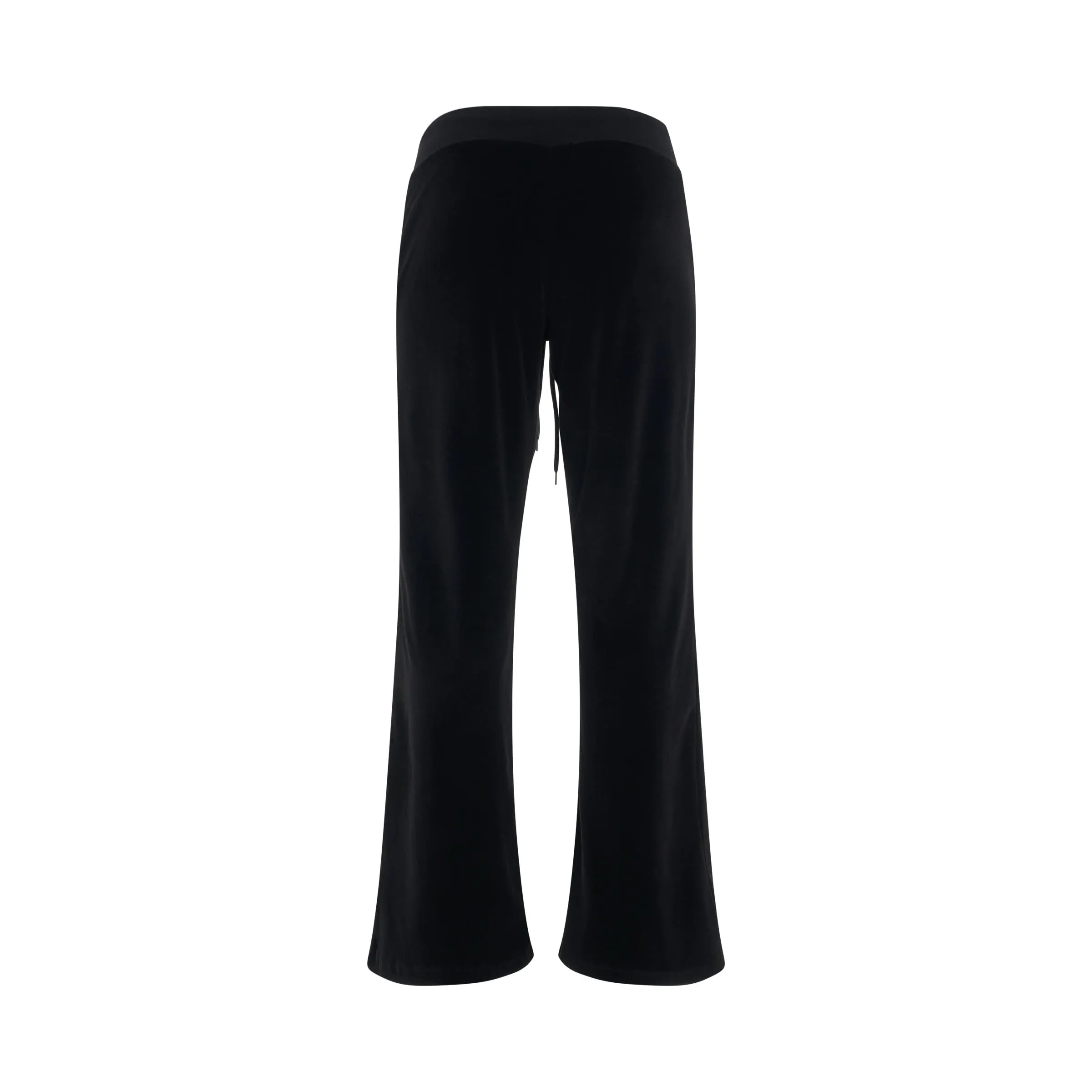 Low-Waist Velvet Joggers Pants in Black