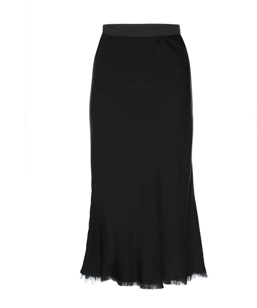 Mabel Bias Skirt Black