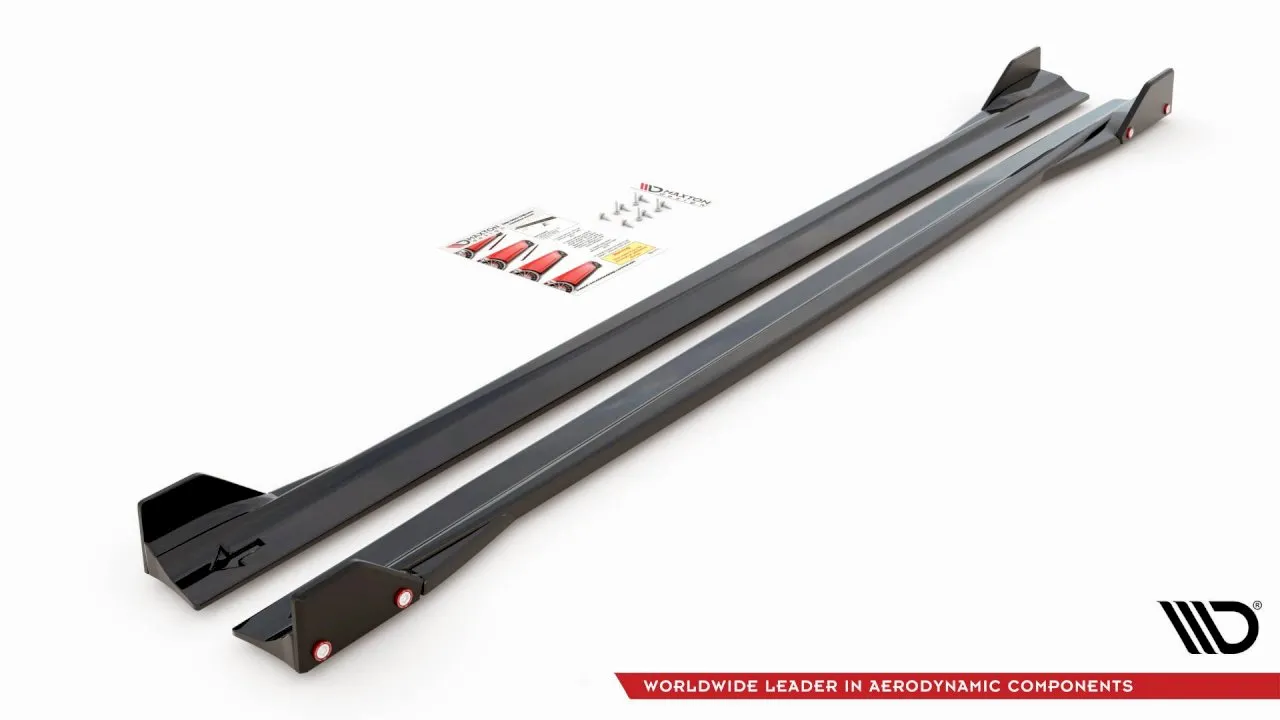 Maxton Design - SIDE SKIRTS DIFFUSERS V.2   FLAPS MERCEDES AMG A45 S