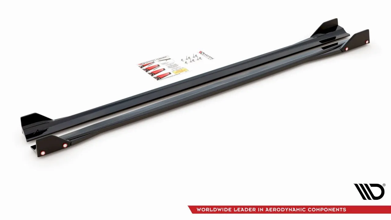 Maxton Design - SIDE SKIRTS DIFFUSERS V.2   FLAPS MERCEDES AMG A45 S