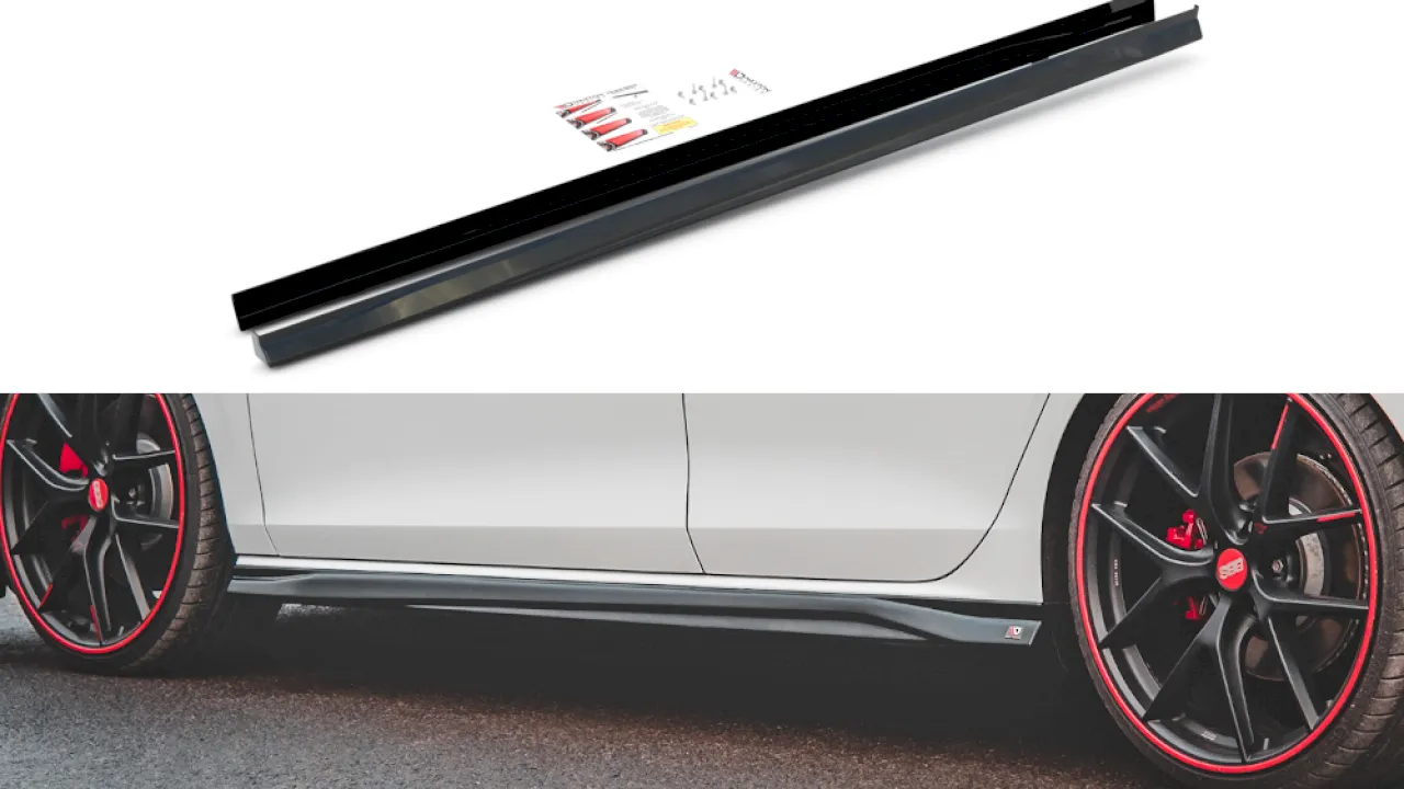 Maxton Design - SIDE SKIRTS DIFFUSERS V.3 VOLKSWAGEN GOLF GTI / GTE / GTI CLUBSPORT / R-LINE MK8