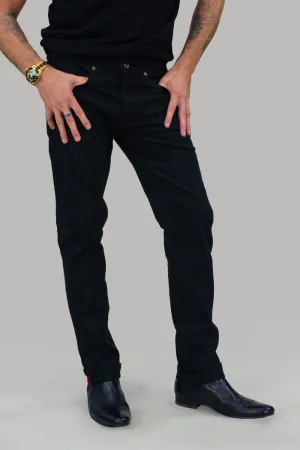 Milano Black Short Stretch Denim Jeans