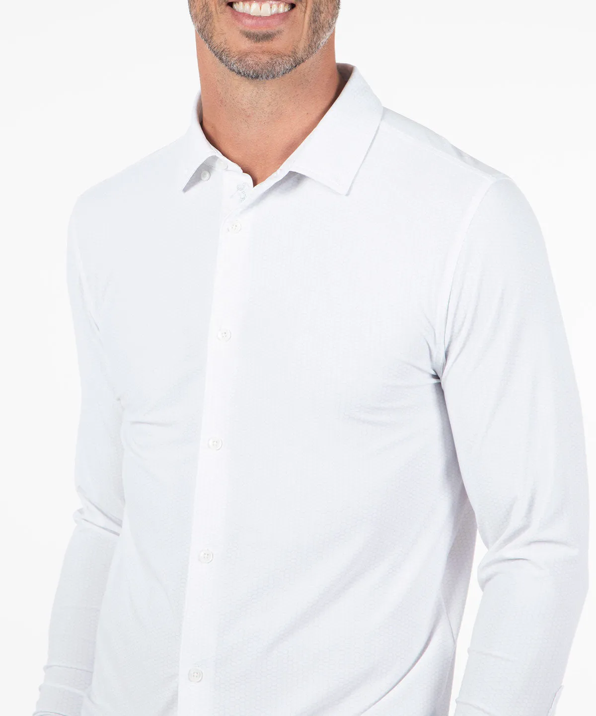 Performance Jersey Balata Button-Down Long-Sleeve Sport Shirt