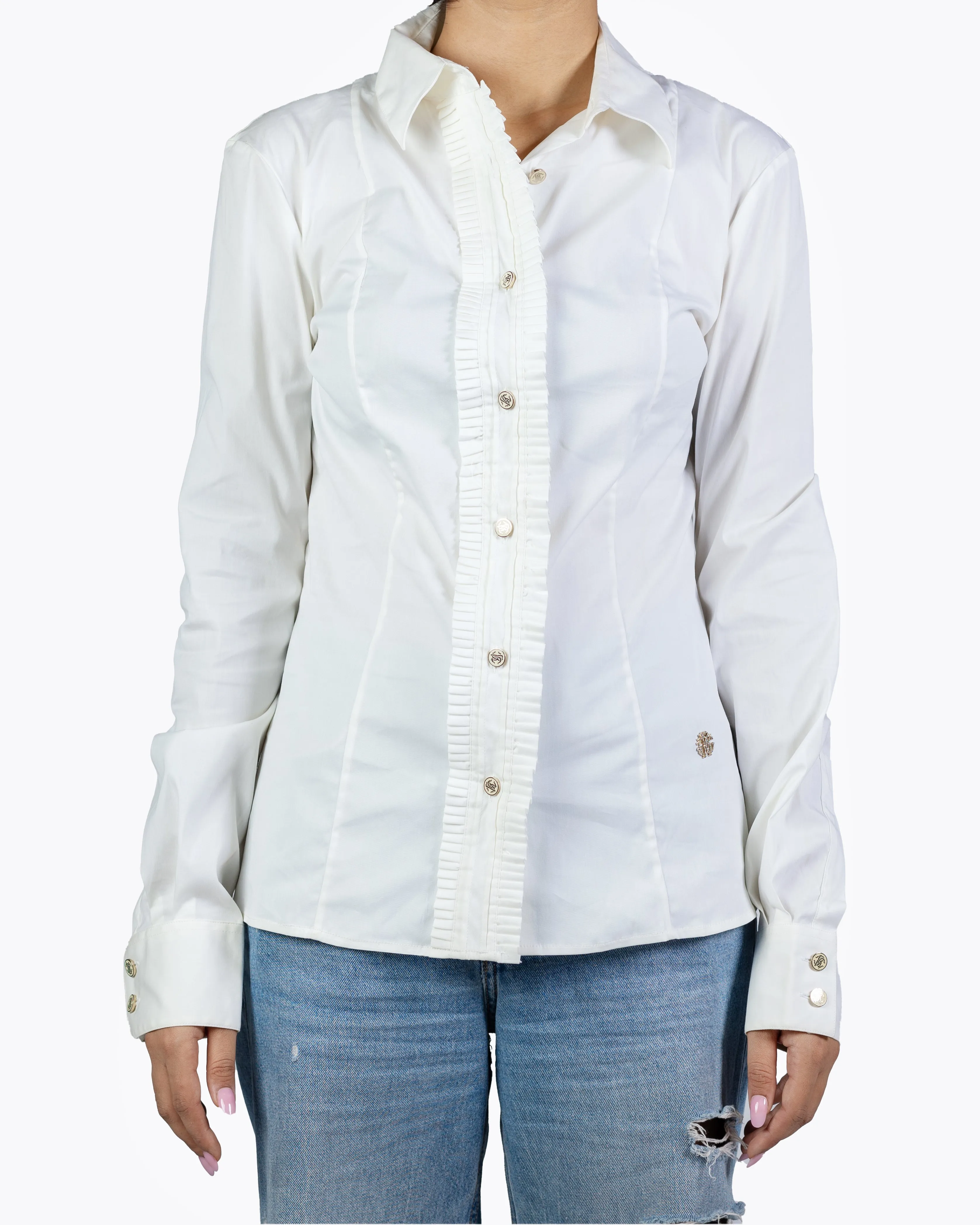 Roberto Cavalli White Button-Down